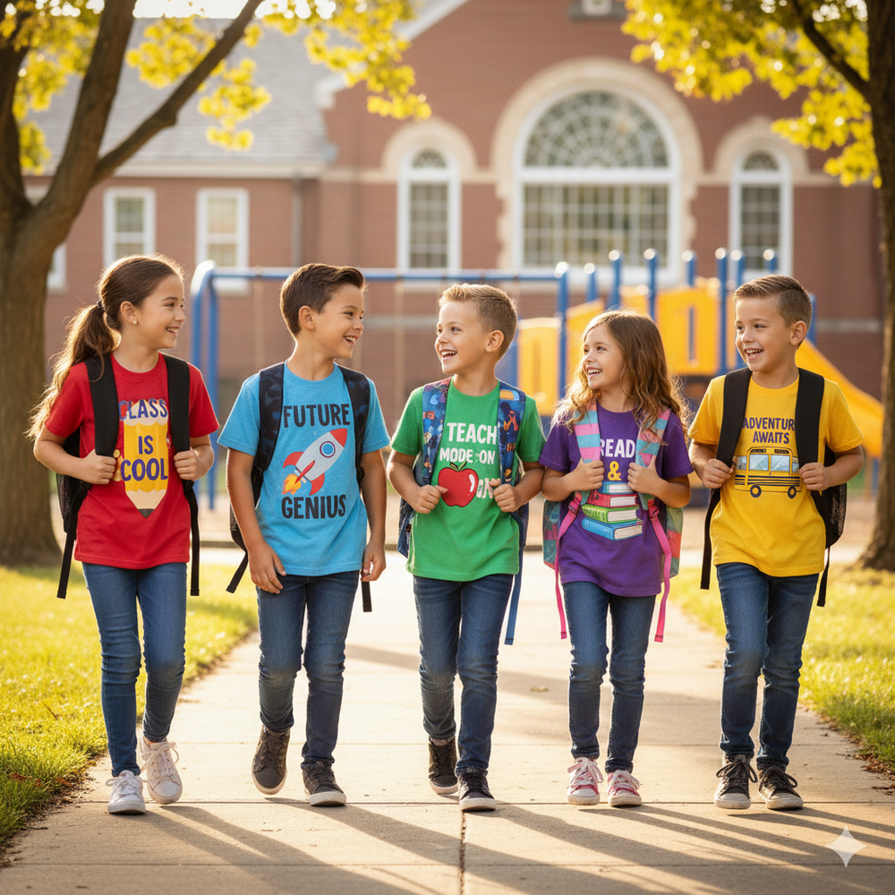 Back-to-School Graphic Tees for Kids