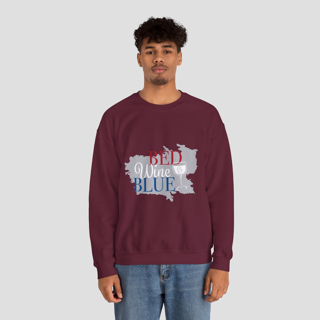 Bed Wine Blue Crewneck Sweatshirt