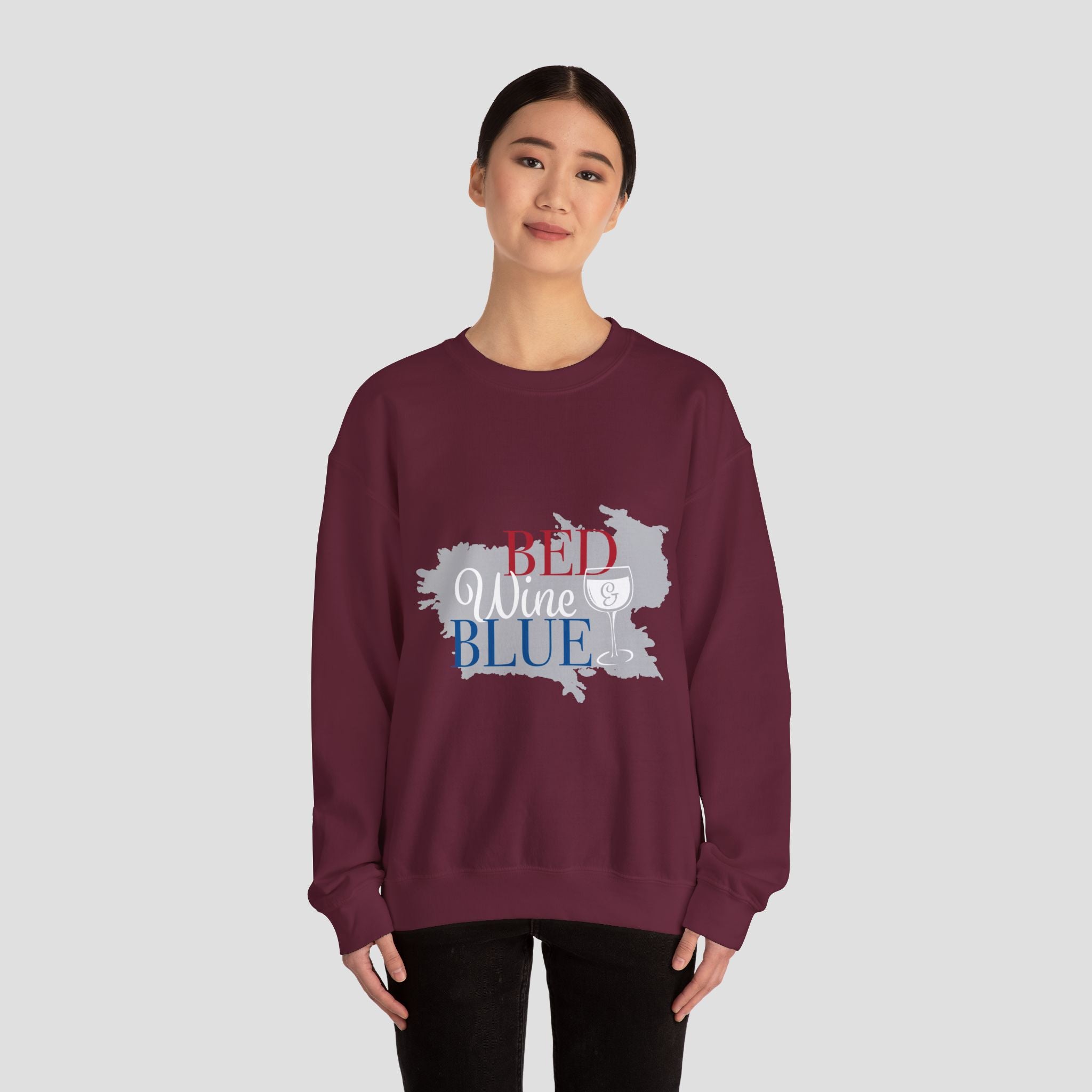 Bed Wine Blue Crewneck Sweatshirt
