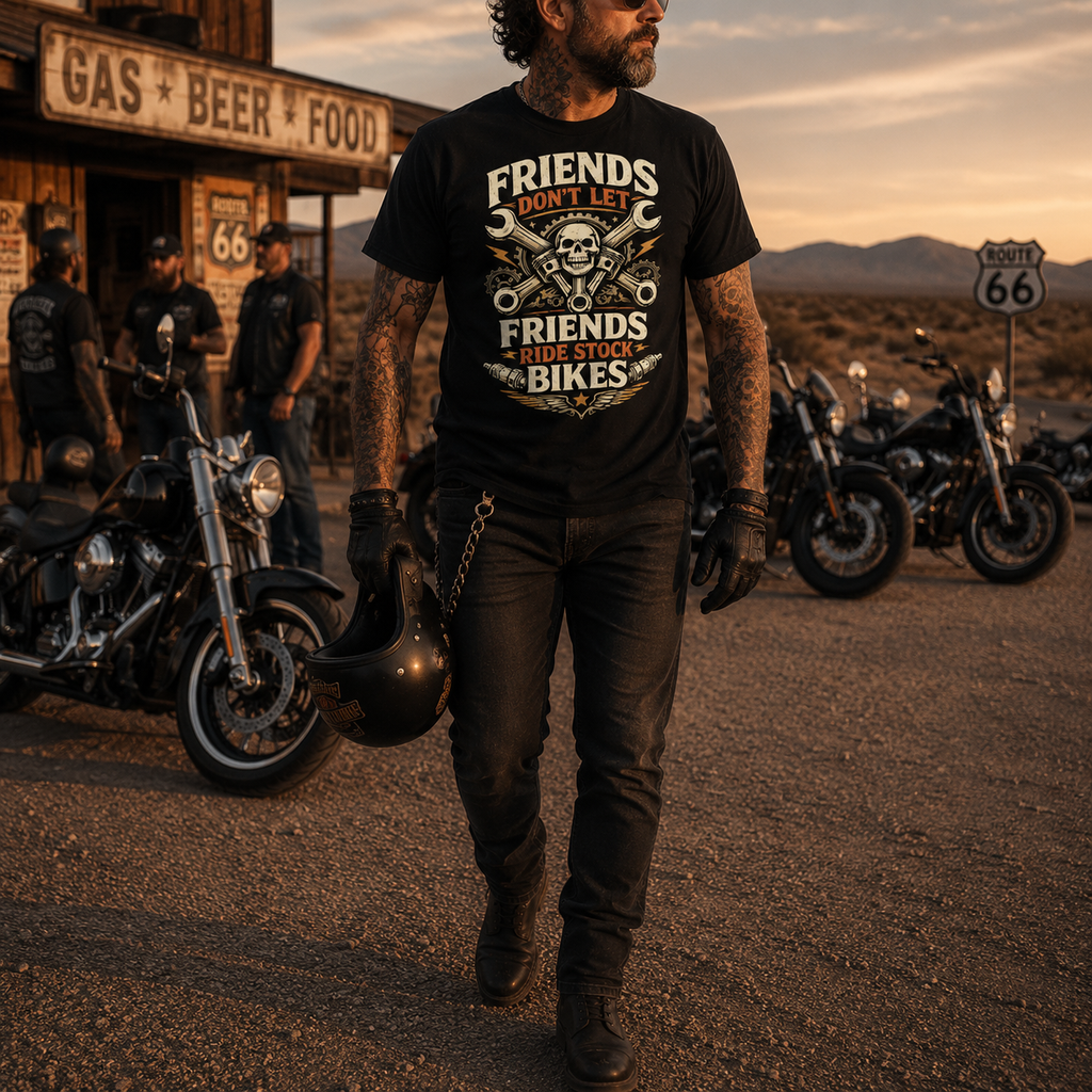 Biker motorcycle graphic t-shirt product image