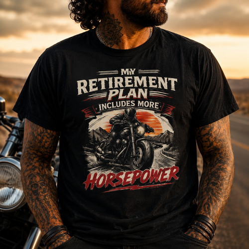 Biker motorcycle graphic t-shirt product image