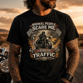 Biker motorcycle graphic t-shirt product image
