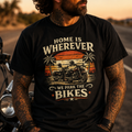 Biker motorcycle graphic t-shirt product image