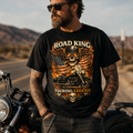 Road King Touring Legend American Flag Motorcycle Graphic Tee main graphic tee image