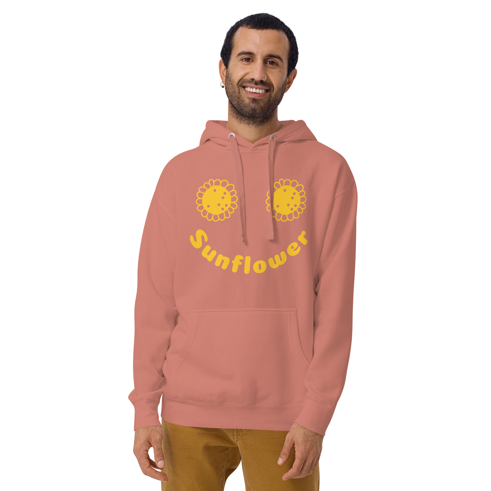 Unisex Sunflower Graphic Premium Pullover Hoodie dusty-rose