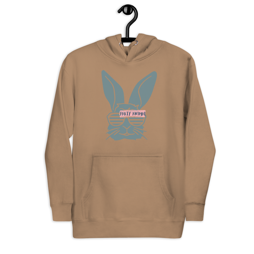 Unisex Stay Weird Bunny Graphic Premium Pullover Hoodie Maroon