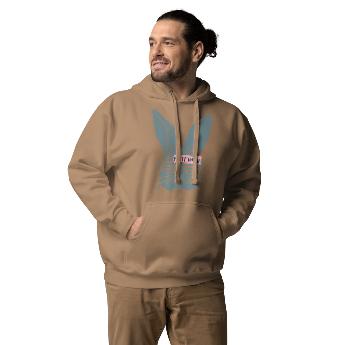 Unisex Stay Weird Bunny Graphic Premium Pullover Hoodie Team Gold