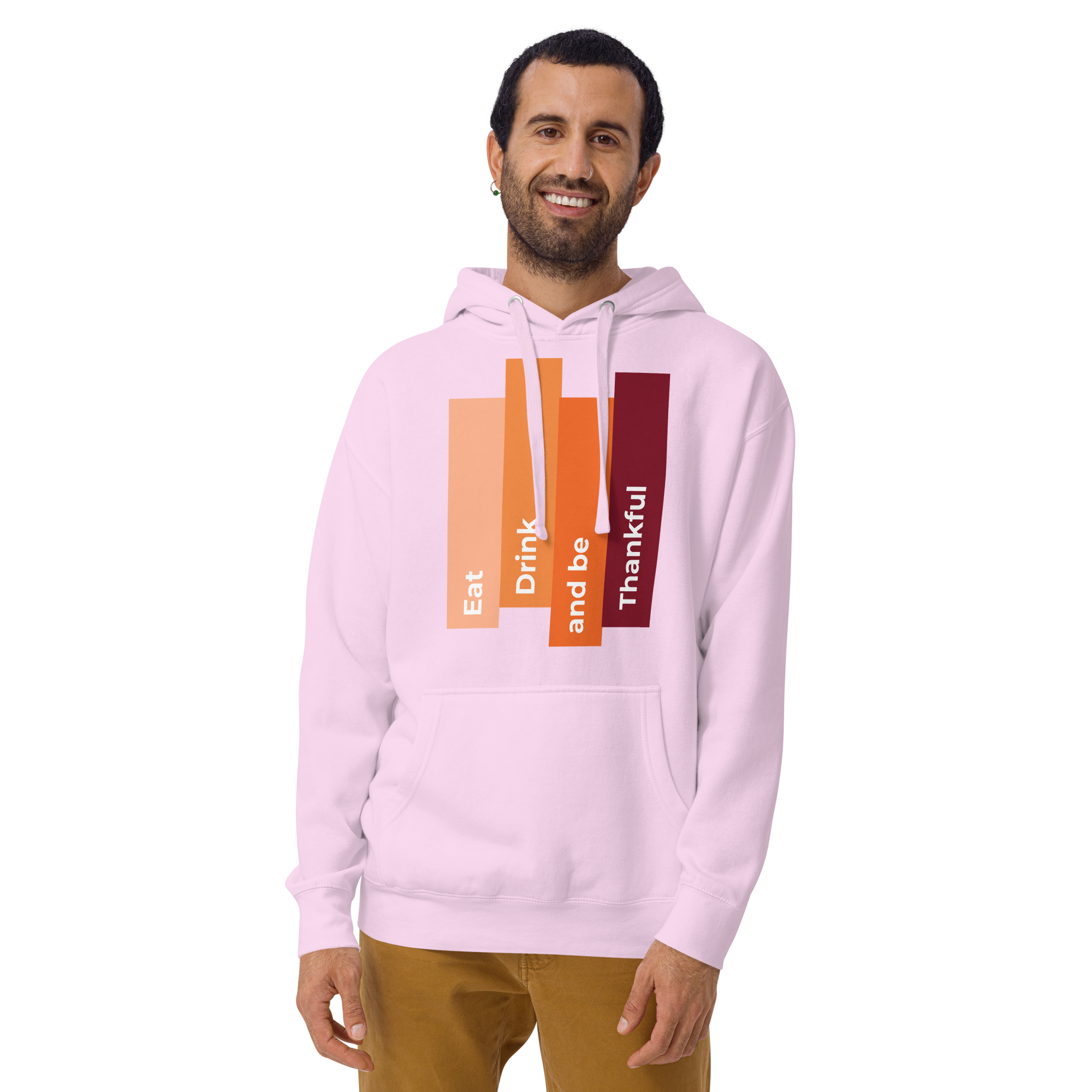 Unisex Eat Drink Be Thankful Fall Premium Pullover Hoodie lavender