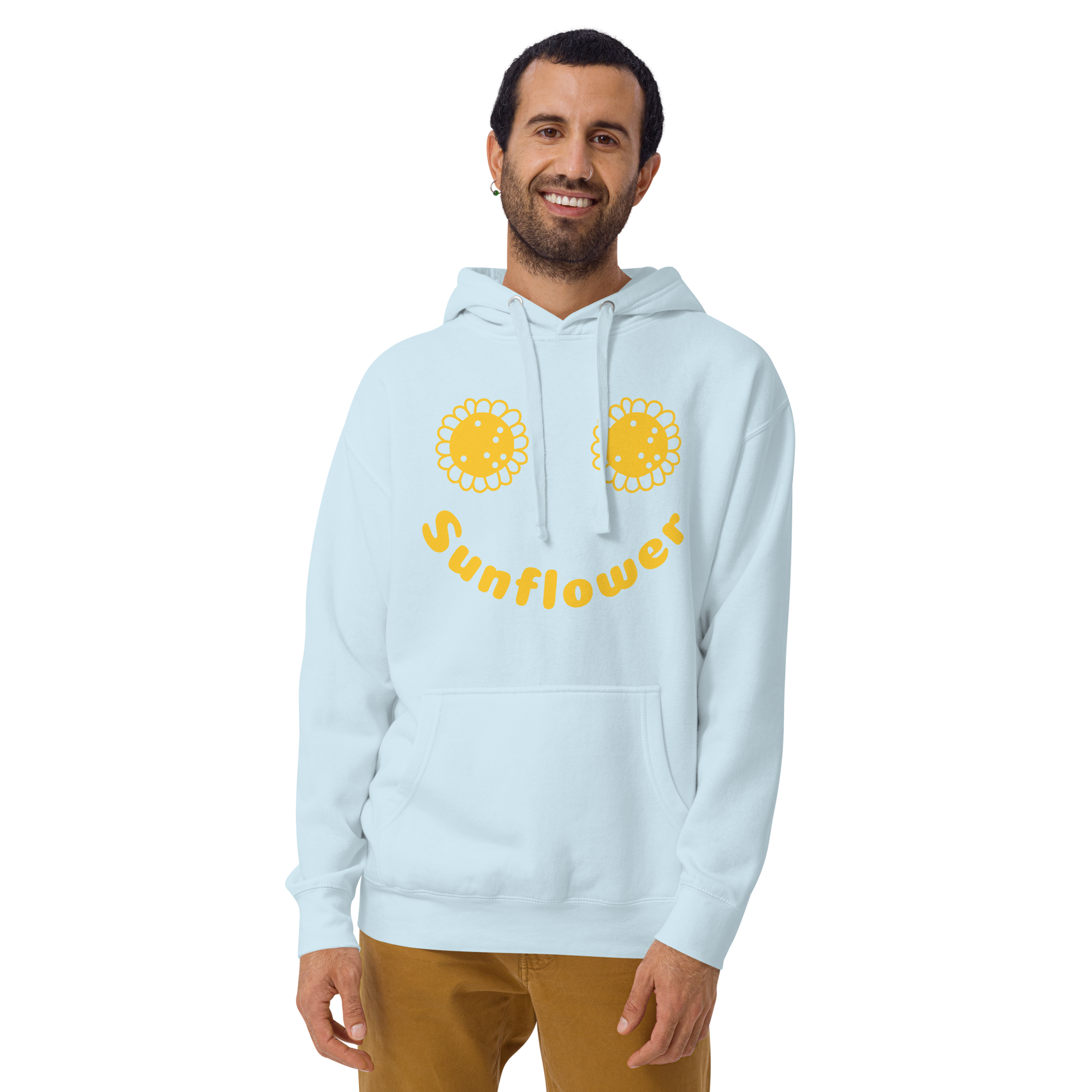 Unisex Sunflower Graphic Premium Pullover Hoodie sky-blue