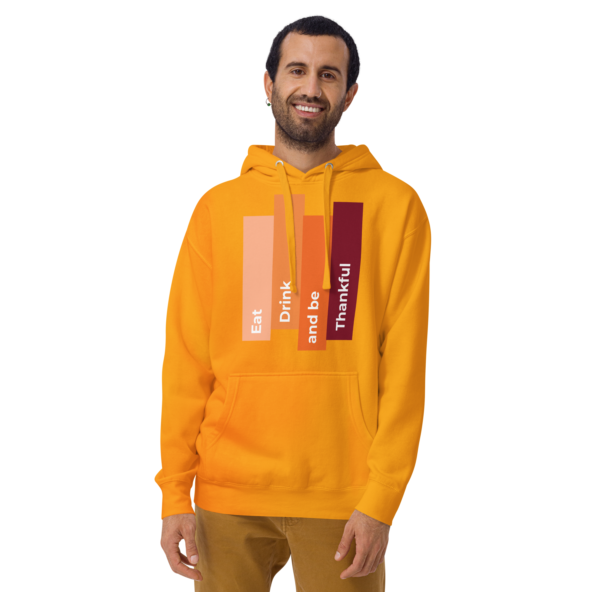 Unisex Eat Drink Be Thankful Fall Premium Pullover Hoodie team-red-1