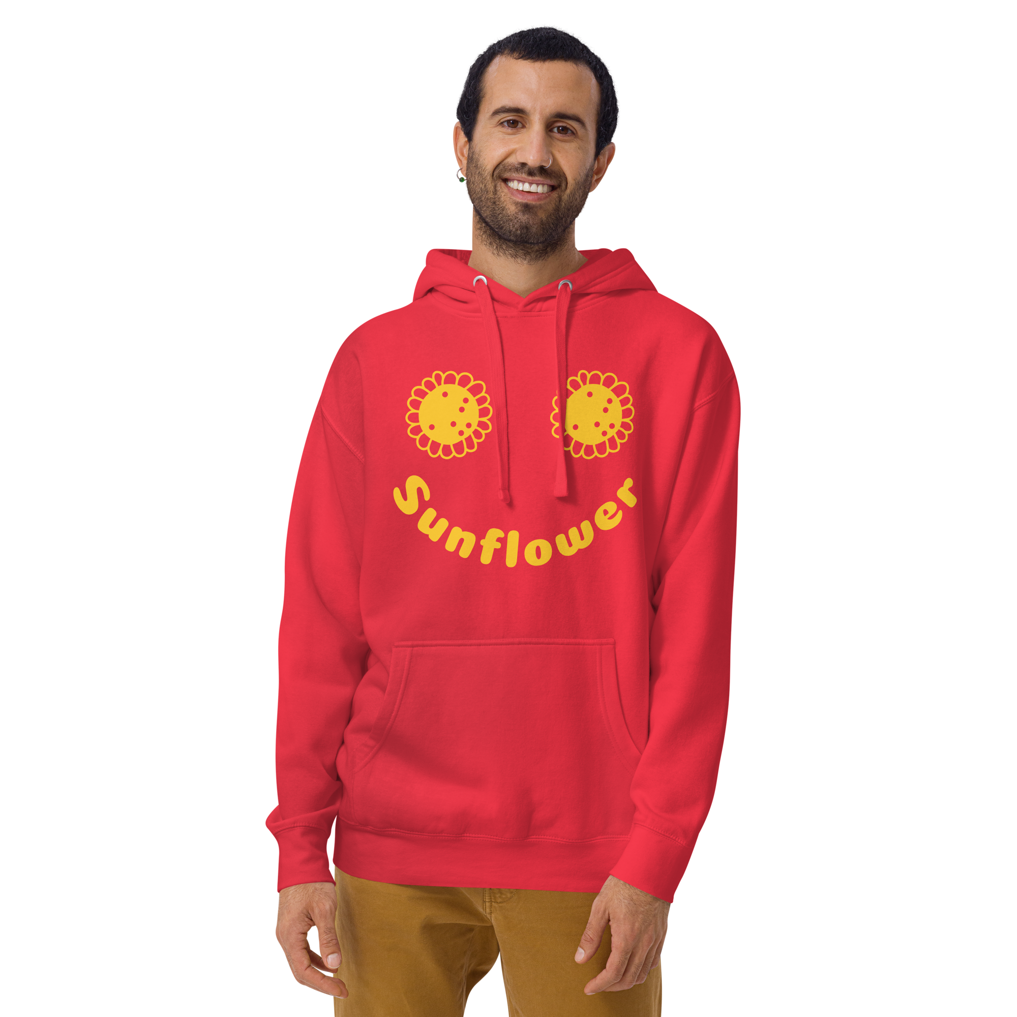 Unisex Sunflower Graphic Premium Pullover Hoodie team-red
