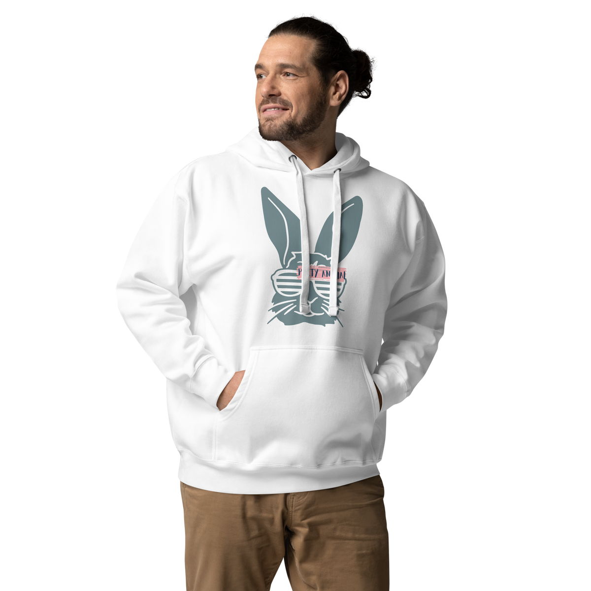 Unisex Stay Weird Bunny Graphic Premium Pullover Hoodie Dusty Rose