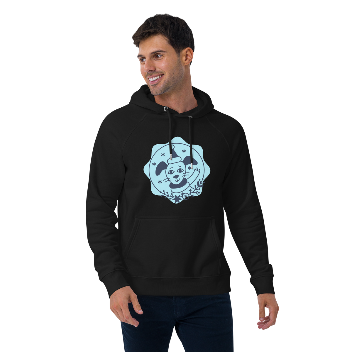 Unisex Dog Birthday Premium Printed Hoodie black