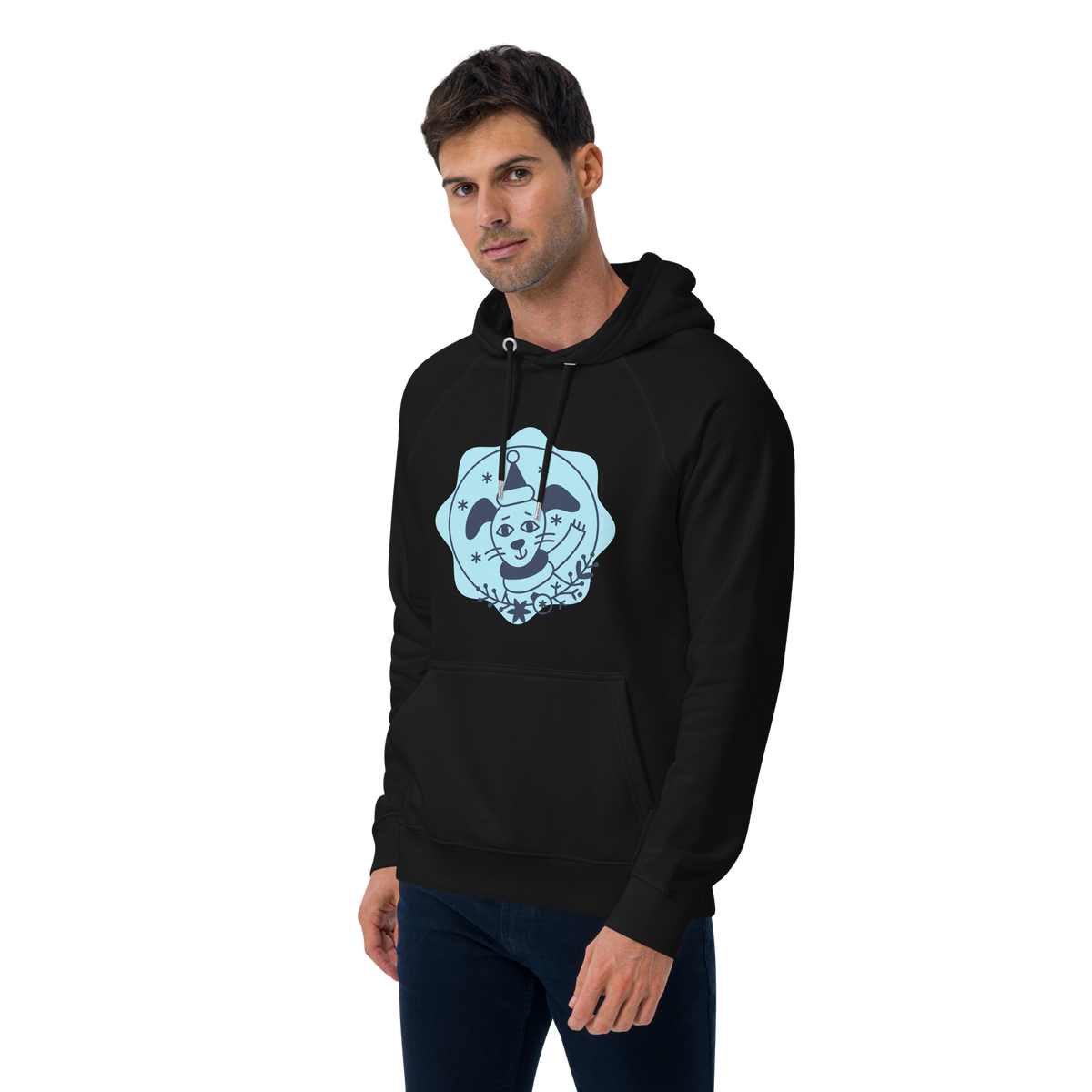 Unisex Dog Birthday Premium Printed Hoodie black