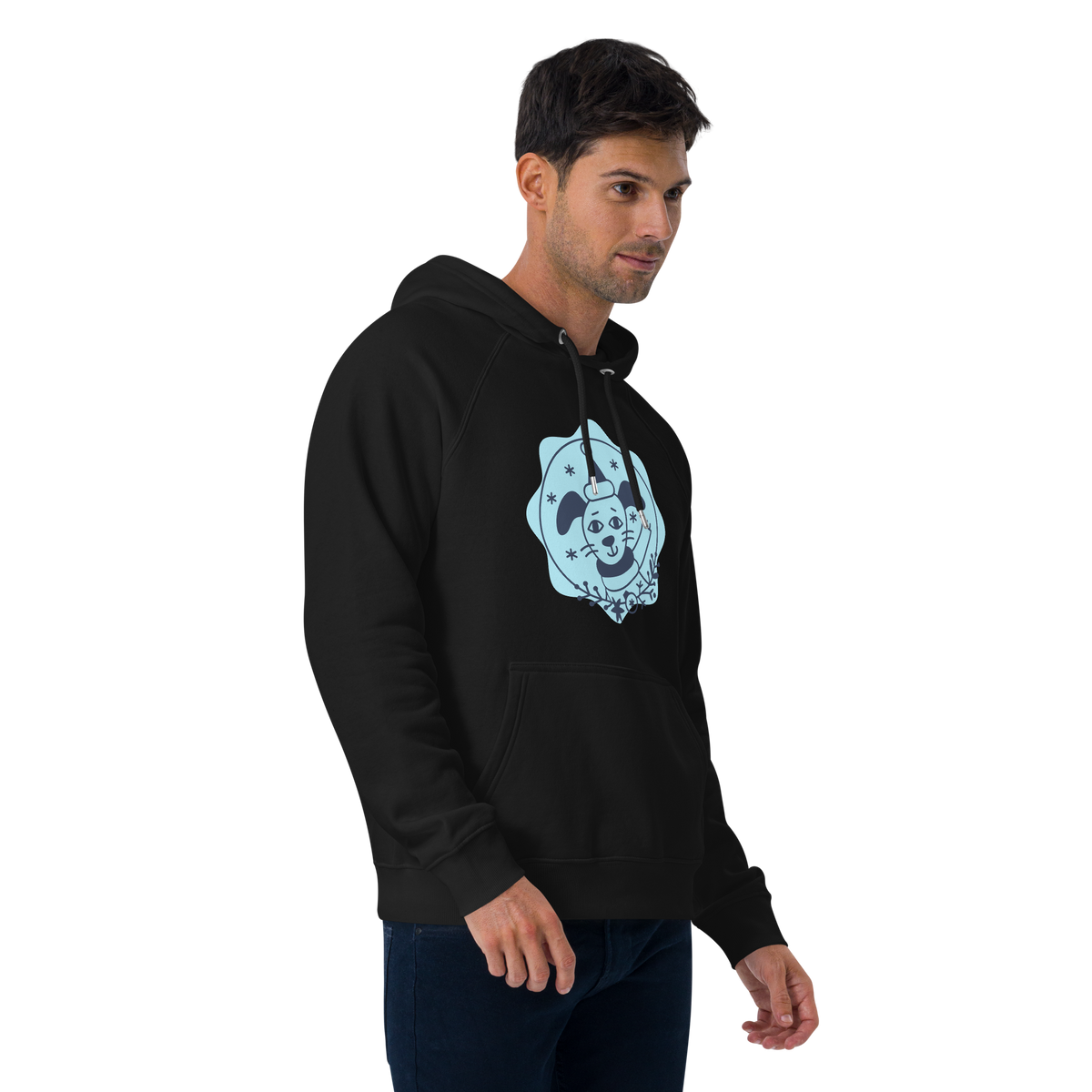 Unisex Dog Birthday Premium Printed Hoodie black