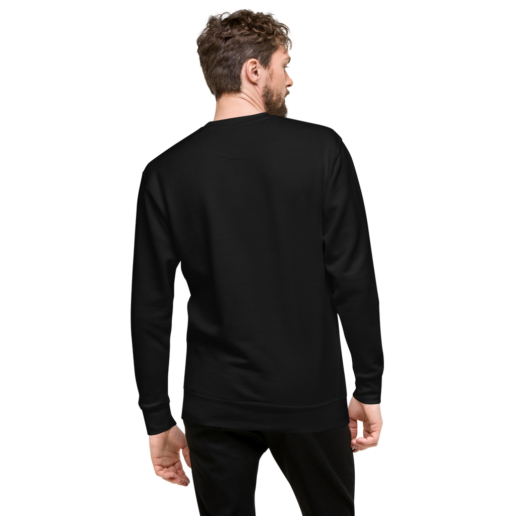 Unisex Geometric Christmas Pattern Premium Printed Sweatshirt black