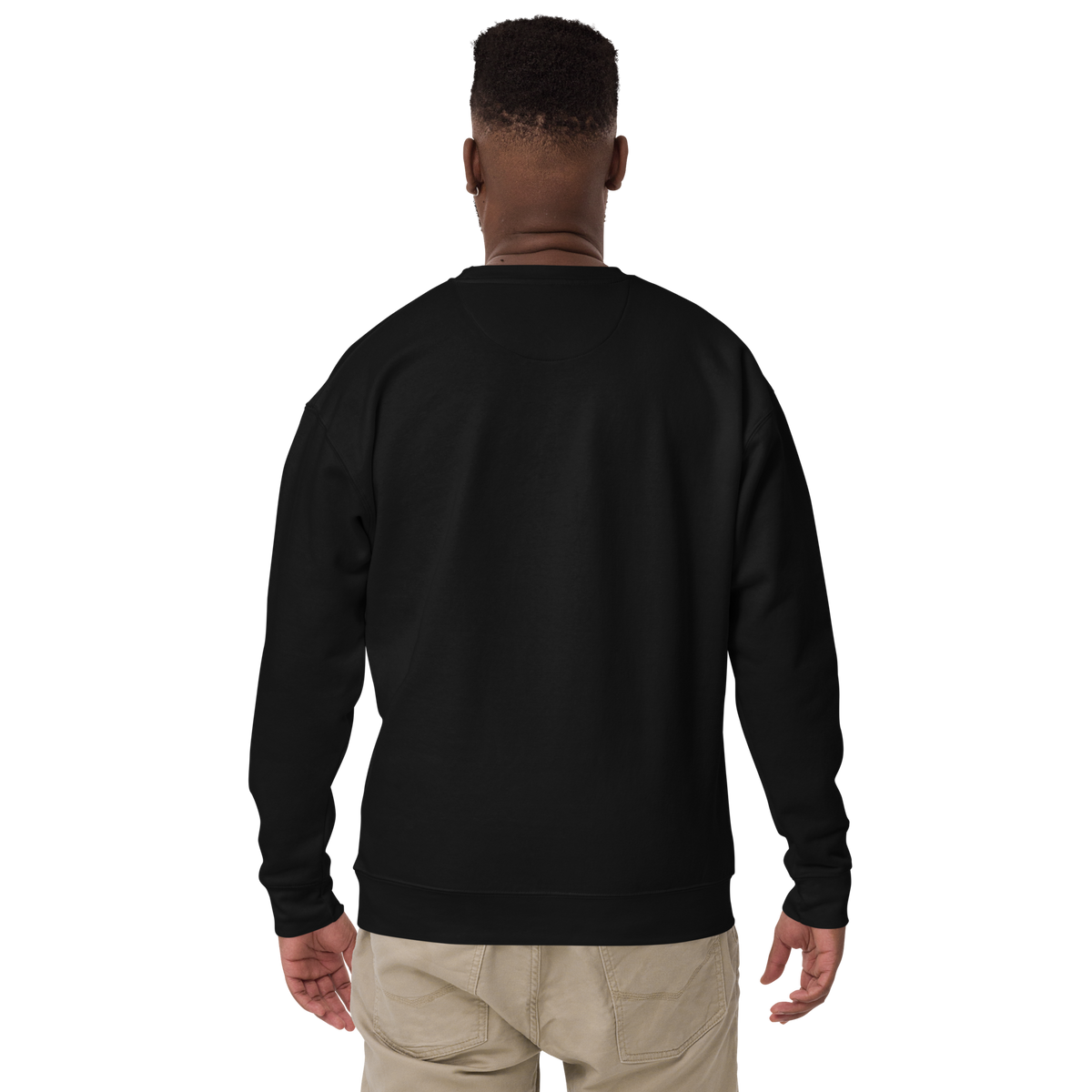 Unisex Pixel Cat Meow Premium Printed Sweatshirt charcoal-heather