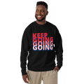 Unisex Keep Going Premium Printed Sweatshirt black
