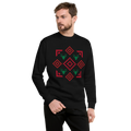 Unisex Geometric Christmas Pattern Premium Printed Sweatshirt black