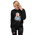 Unisex Girl With Dog Premium Printed Sweatshirt black