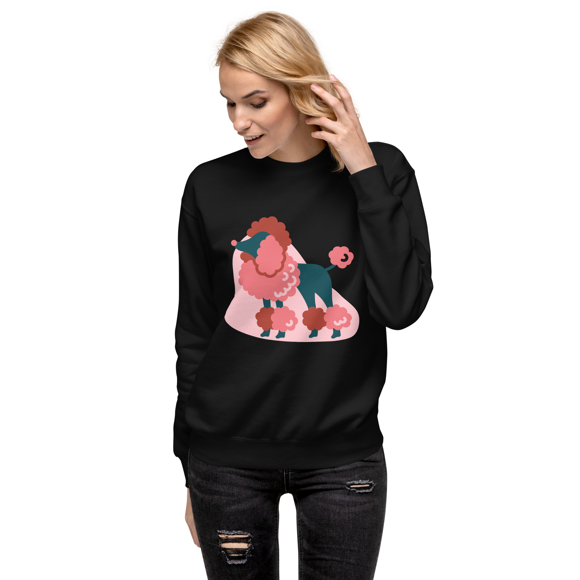 Unisex Life Is Better With Dog Premium Printed Sweatshirt 1 black