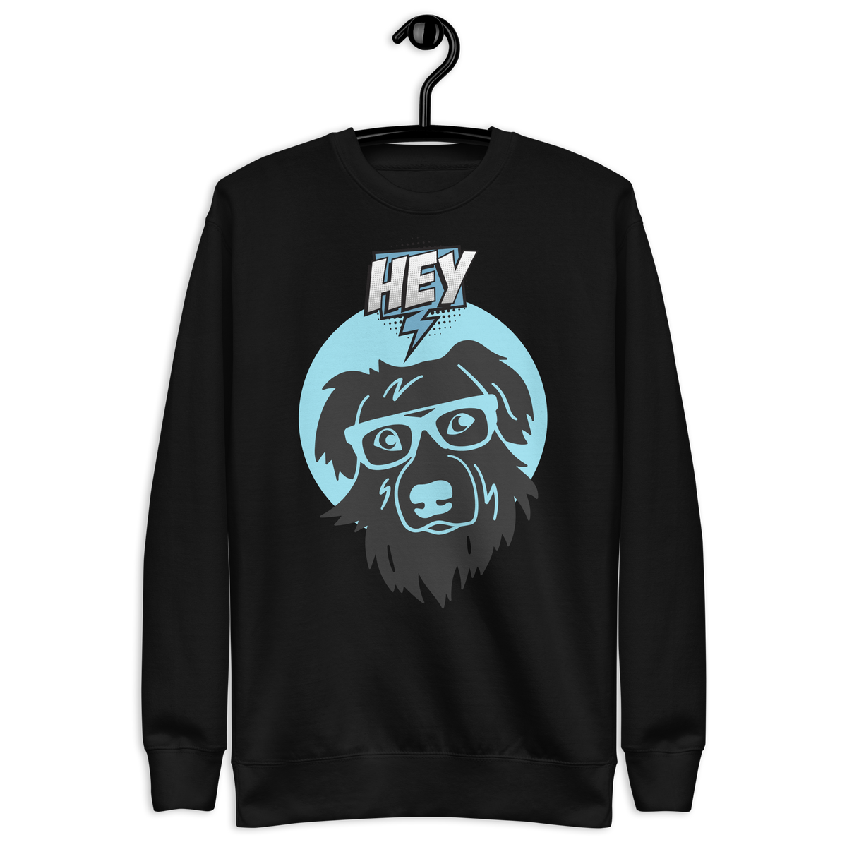 Unisex Hey Dog Graphic Premium Printed Sweatshirt 