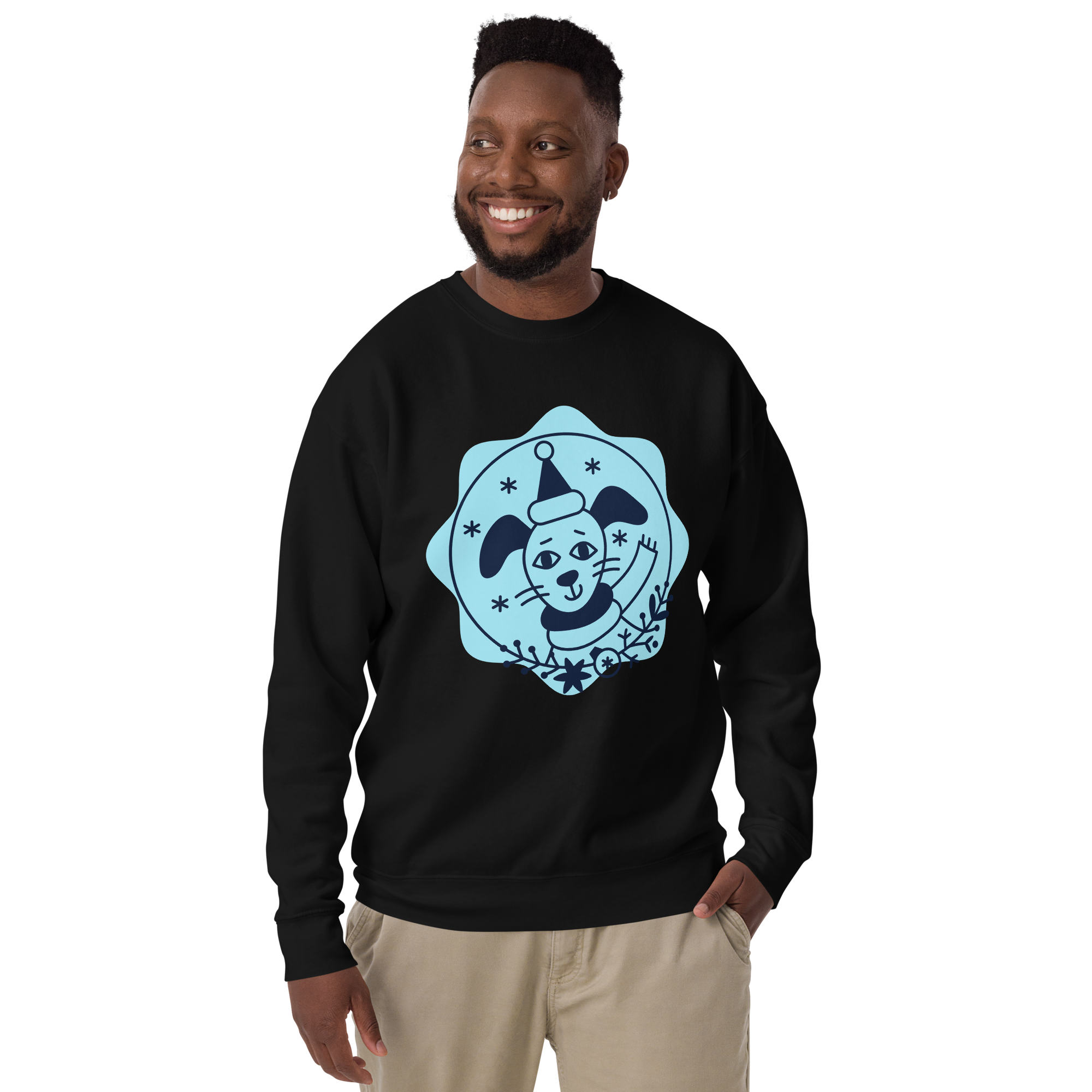 Unisex Dog Birthday Sweatshirt Premium Printed Sweatshirt bone