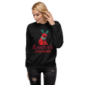 Unisex Santas Little Helper Dog Premium Printed Sweatshirt team-red