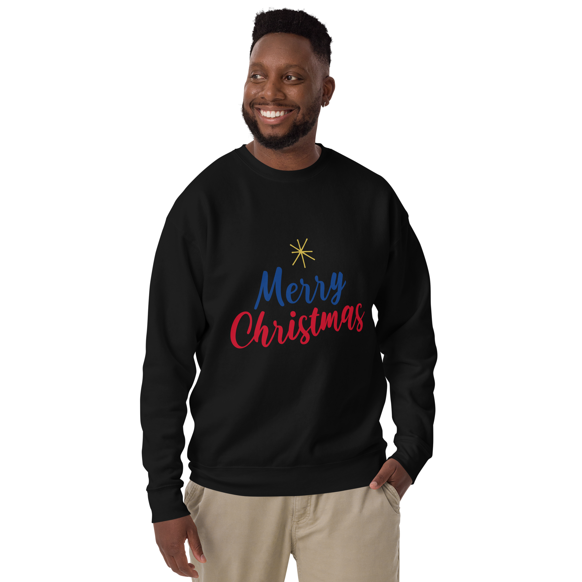 Unisex Merry Christmas Premium Printed Sweatshirt 