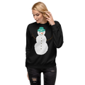 Unisex Snowman Christmas Premium Printed Sweatshirt black
