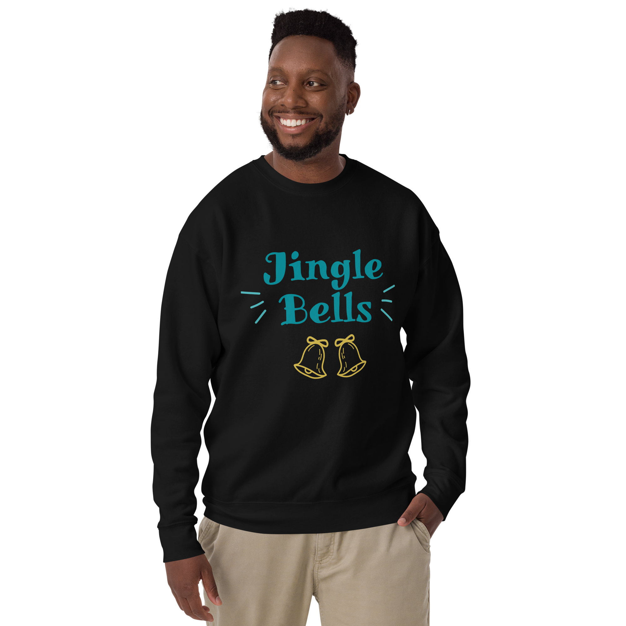 Unisex Jingle Bells Christmas Premium Printed Sweatshirt 