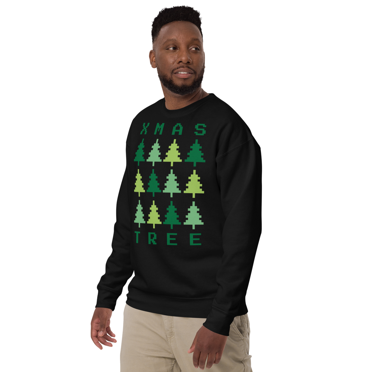 Unisex Xmas Tree Retro Premium Printed Sweatshirt team-royal