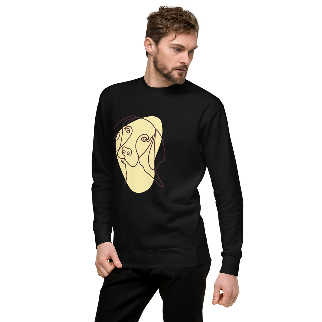 Unisex Life Is Better With Dog Premium Printed Sweatshirt 2 charcoal-heather
