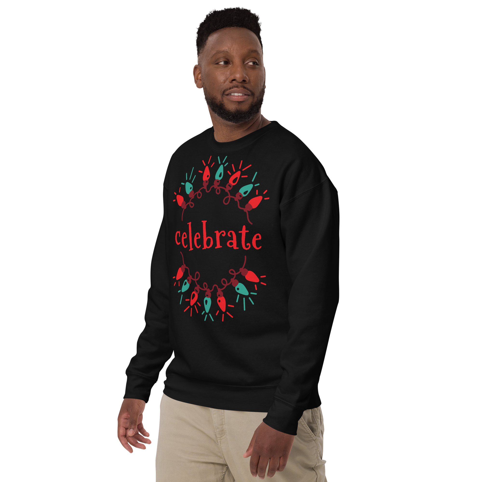 Unisex Celebration Premium Printed Sweatshirt black