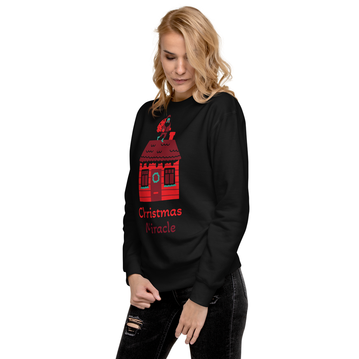 Unisex Christmas Miracle Home Premium Printed Sweatshirt 