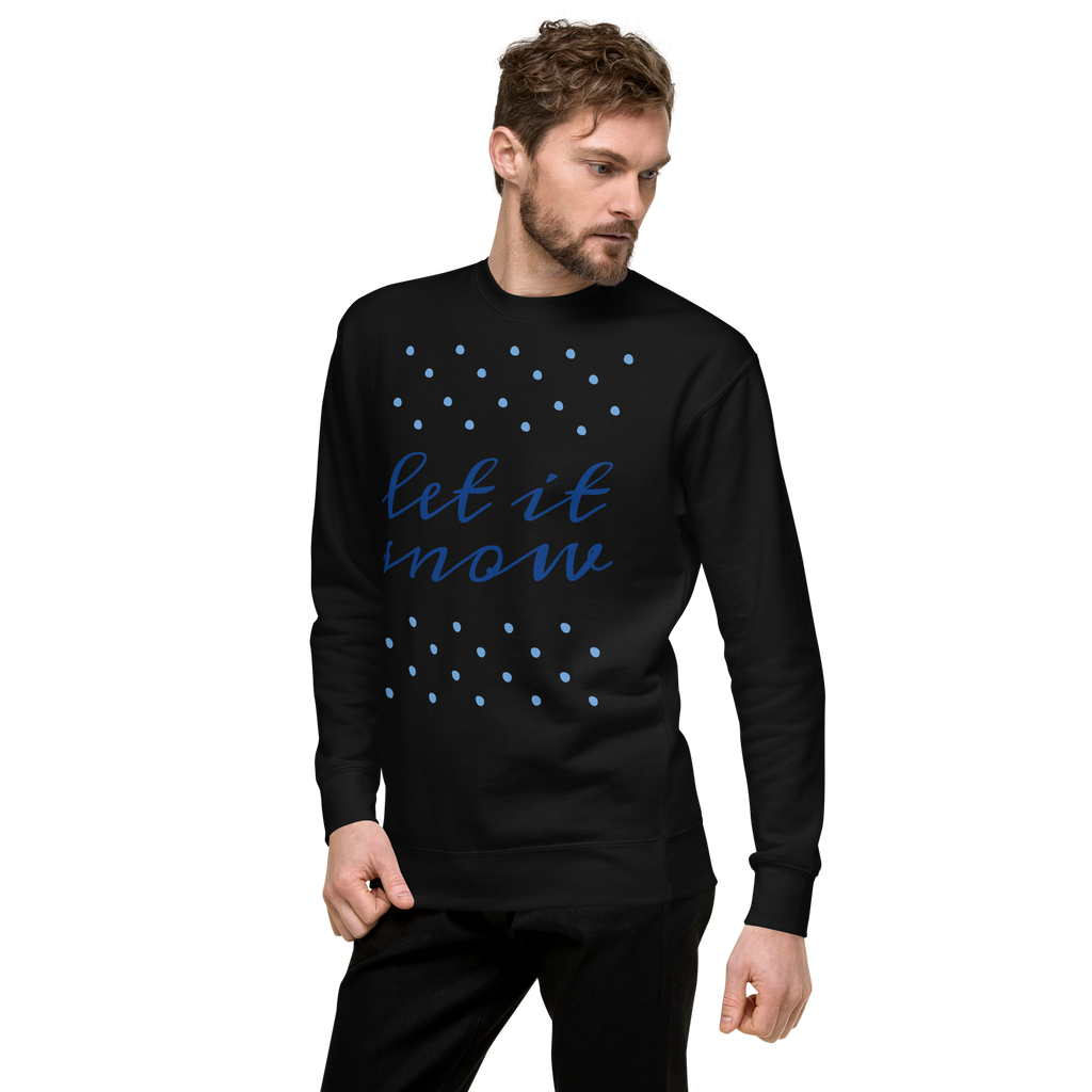 Unisex Let It Snow Christmas Premium Printed Sweatshirt 