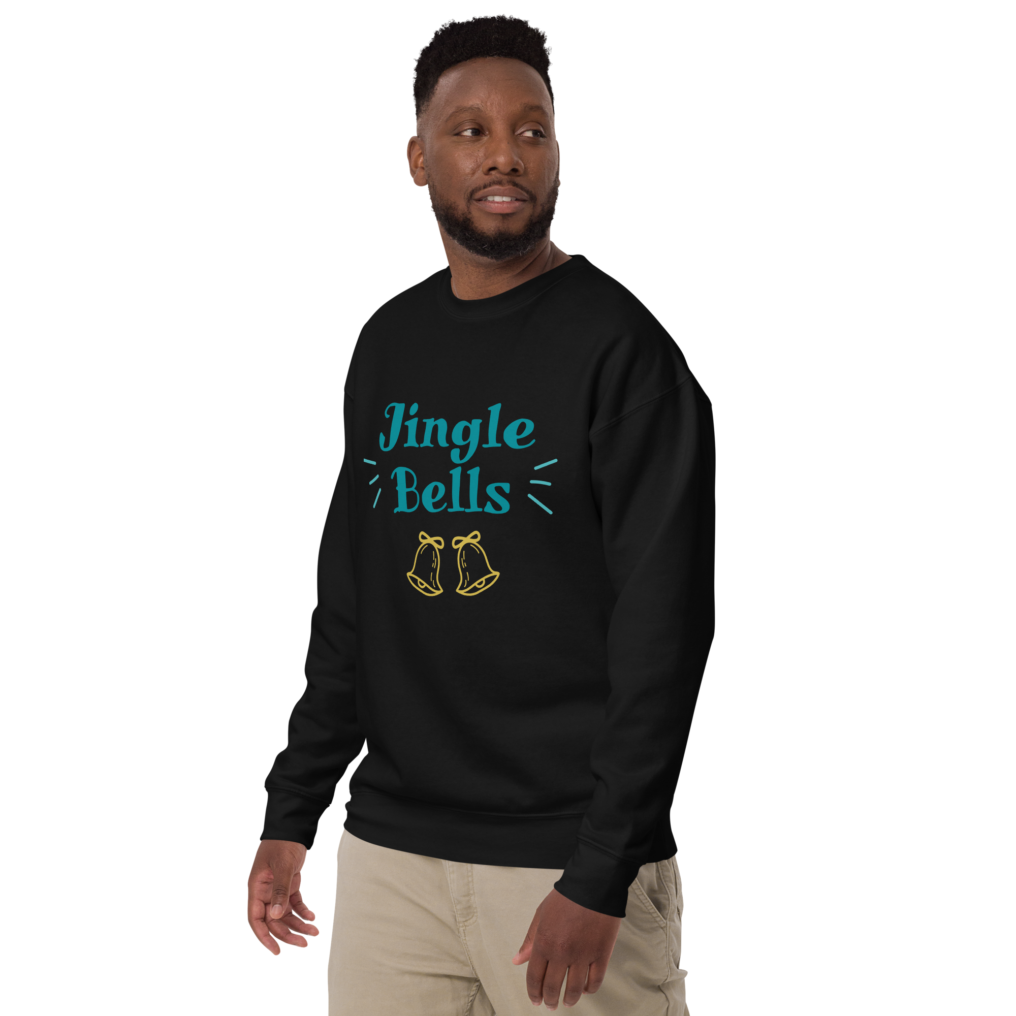 Unisex Jingle Bells Christmas Premium Printed Sweatshirt 