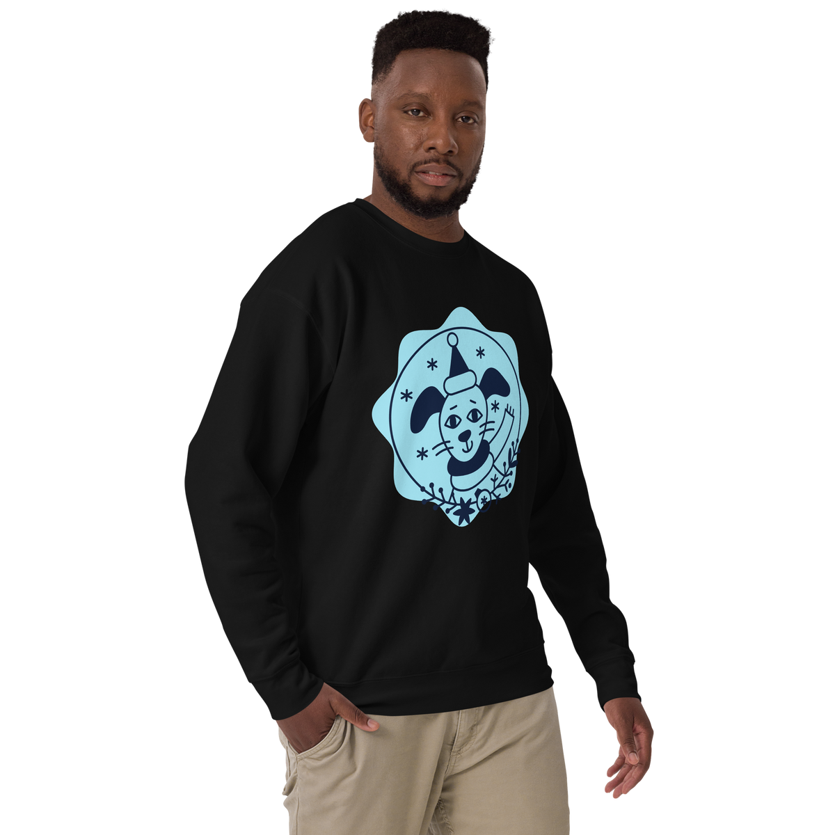 Unisex Dog Birthday Sweatshirt Premium Printed Sweatshirt white