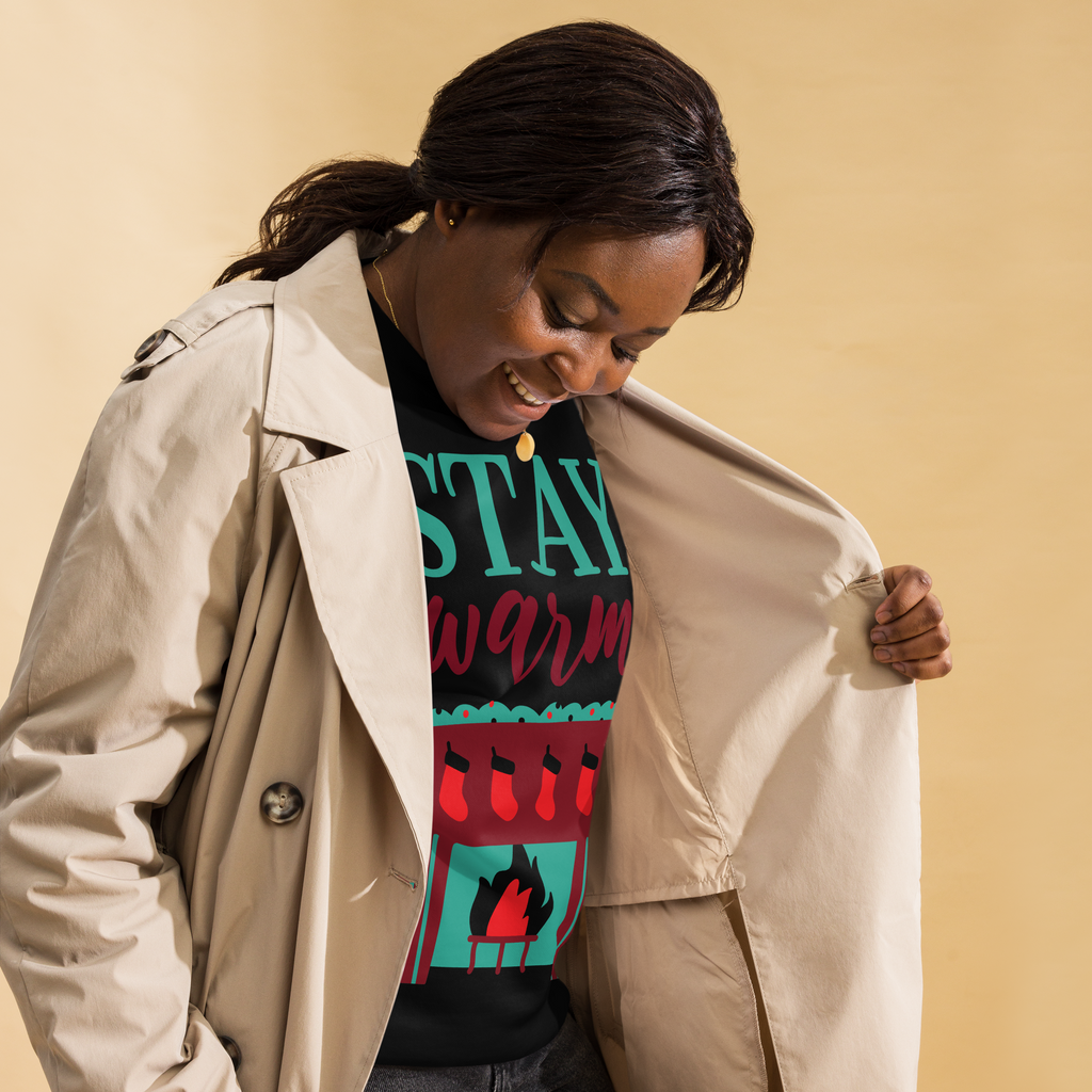 Unisex Stay Warm Christmas Premium Printed Sweatshirt 