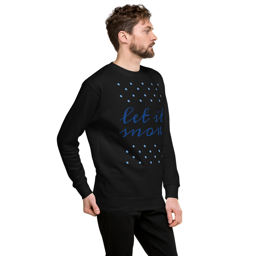 Unisex Let It Snow Christmas Premium Printed Sweatshirt 
