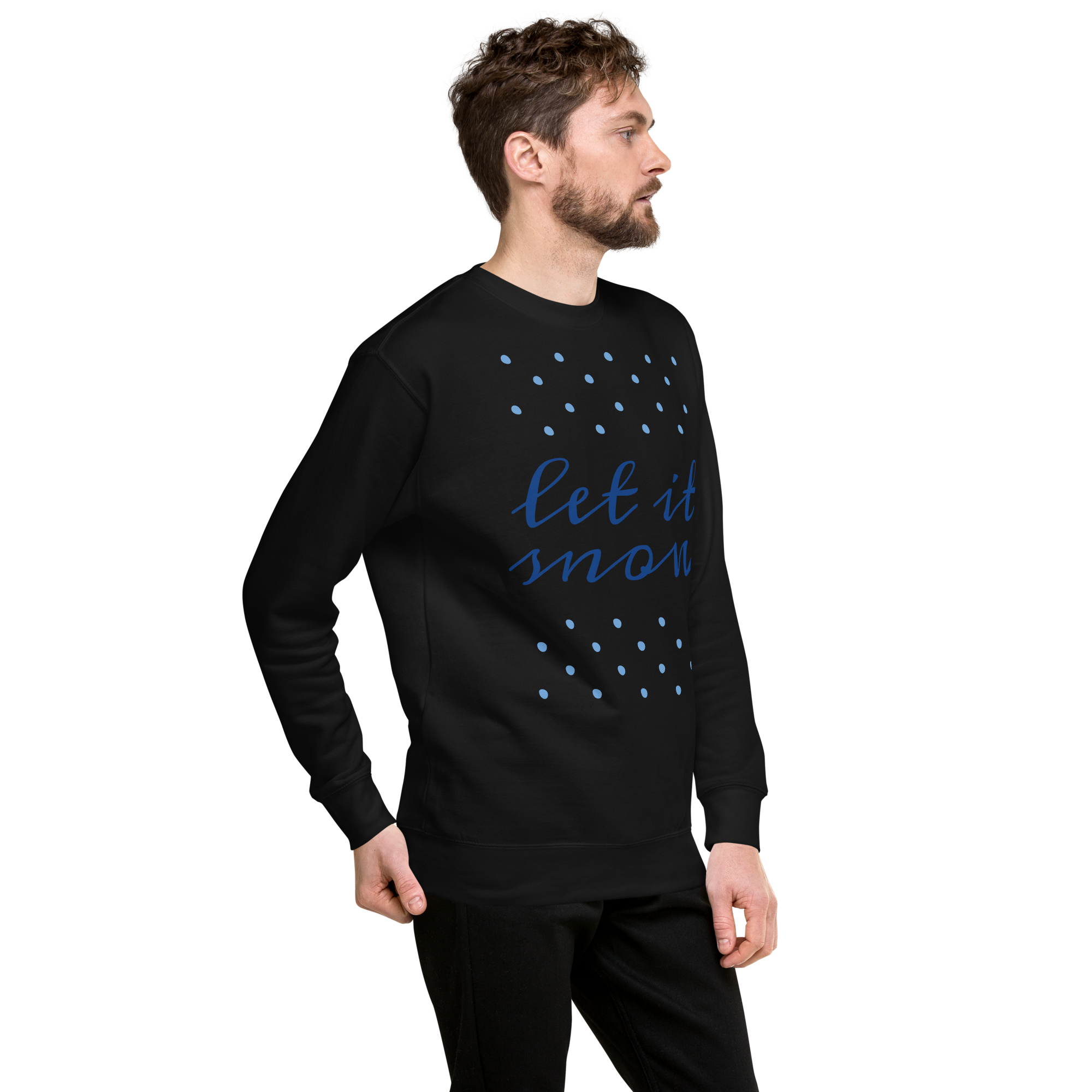 Unisex Let It Snow Christmas Premium Printed Sweatshirt 