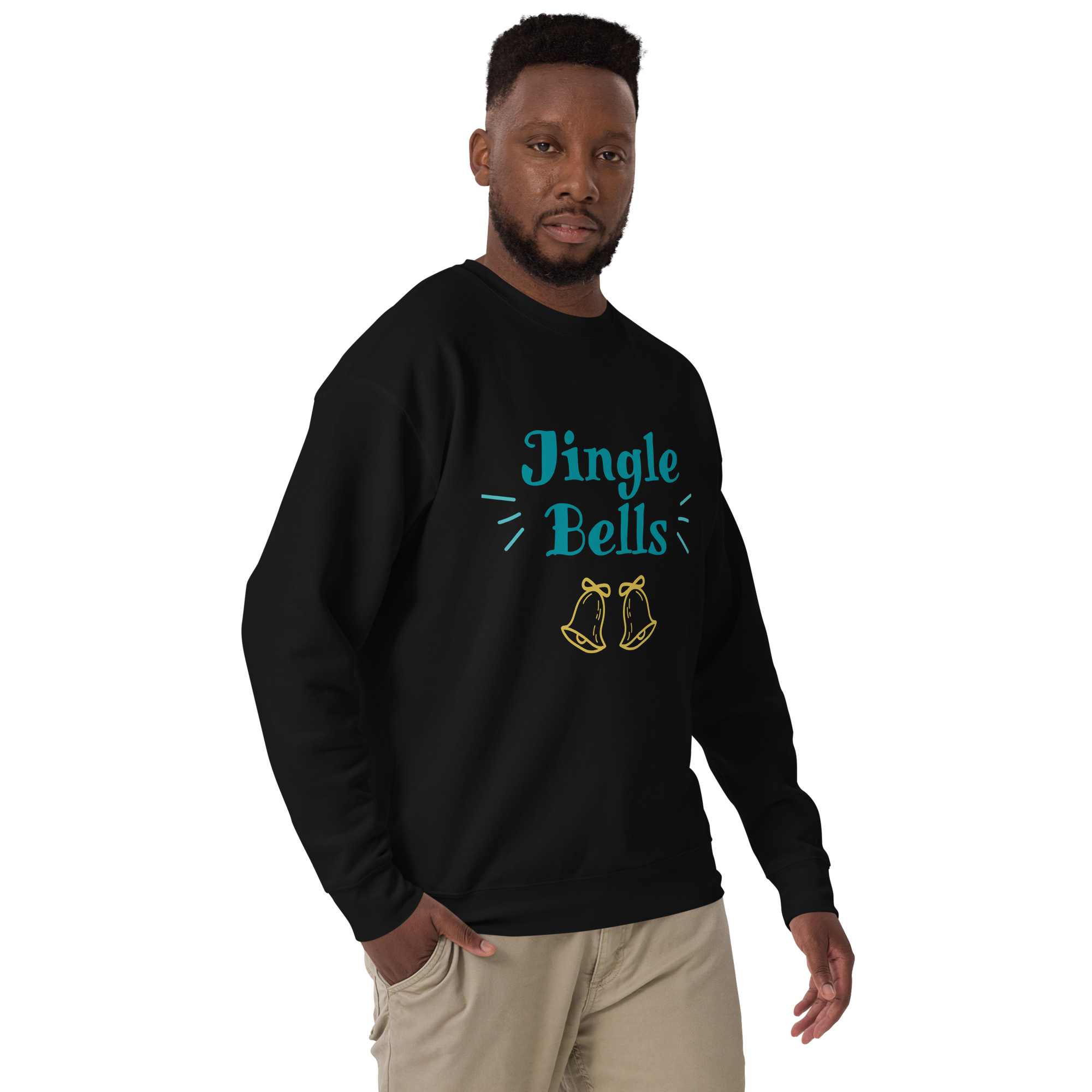 Unisex Jingle Bells Christmas Premium Printed Sweatshirt 