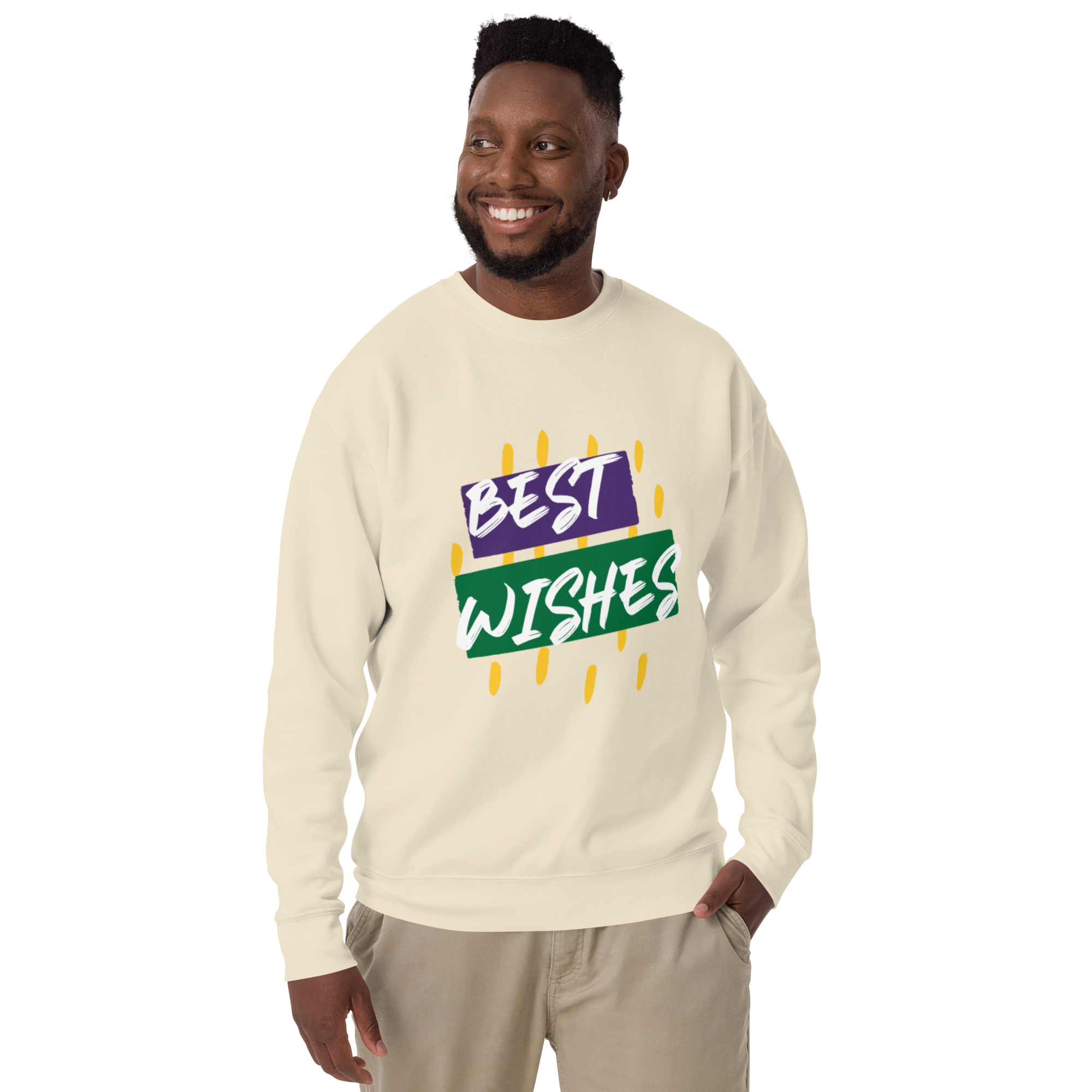Unisex Best Wishes Premium Printed Sweatshirt 