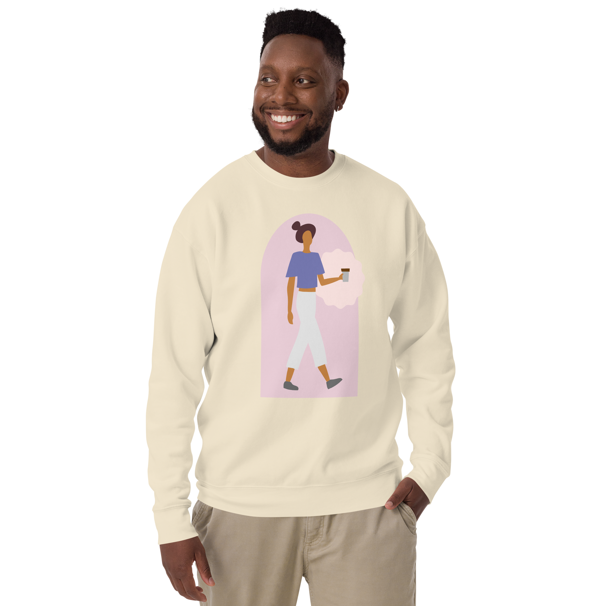 Unisex Kindness Is Invincible Premium Printed Sweatshirt 1 dusty-rose