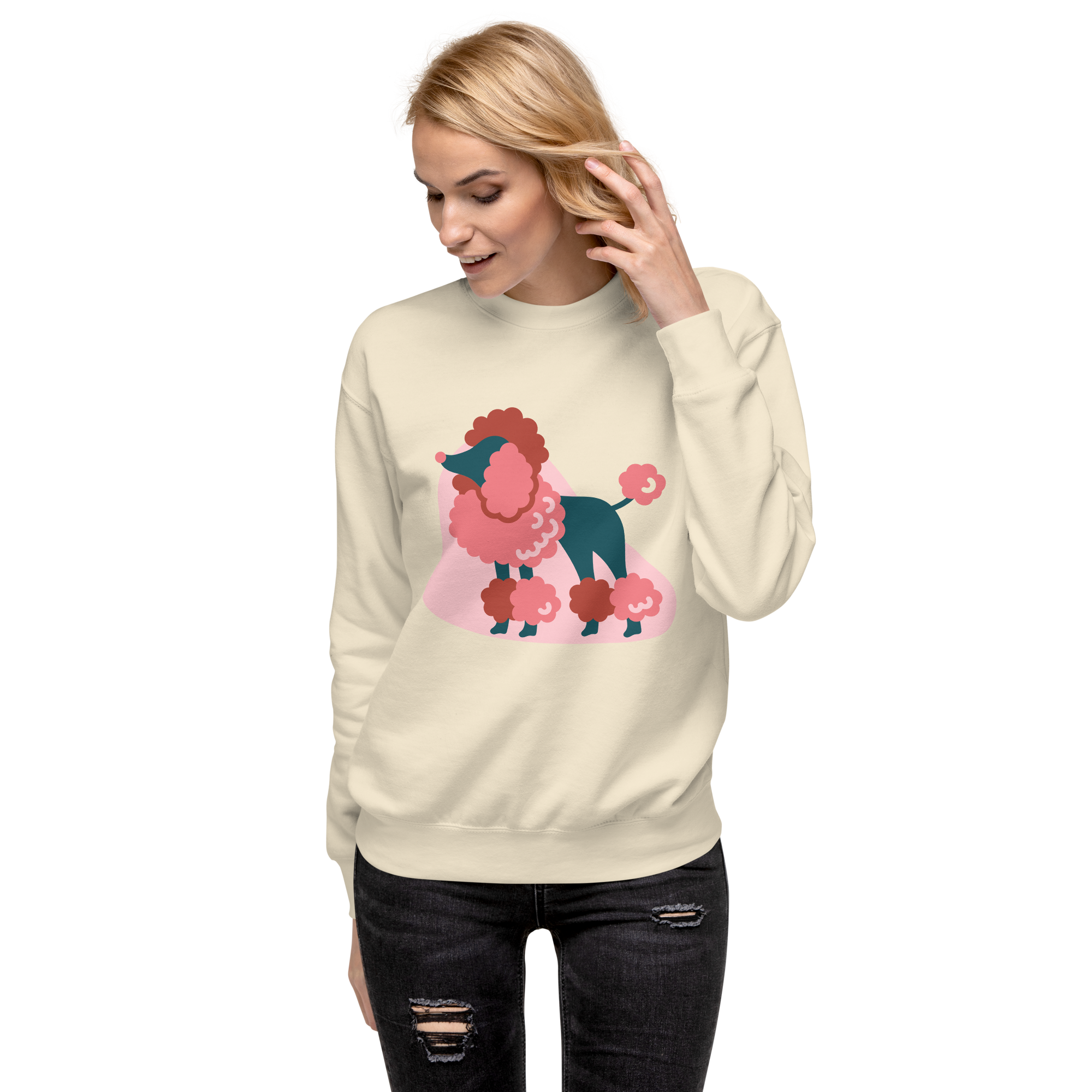 Unisex Life Is Better With Dog Premium Printed Sweatshirt 1 charcoal-heather
