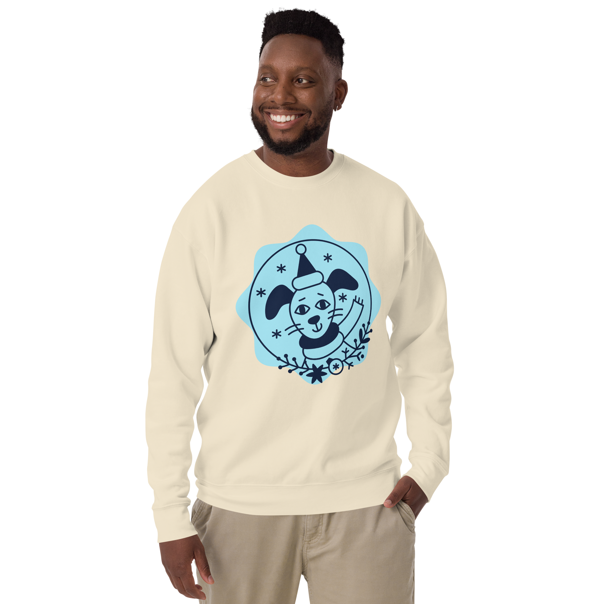 Unisex Dog Birthday Sweatshirt Premium Printed Sweatshirt black
