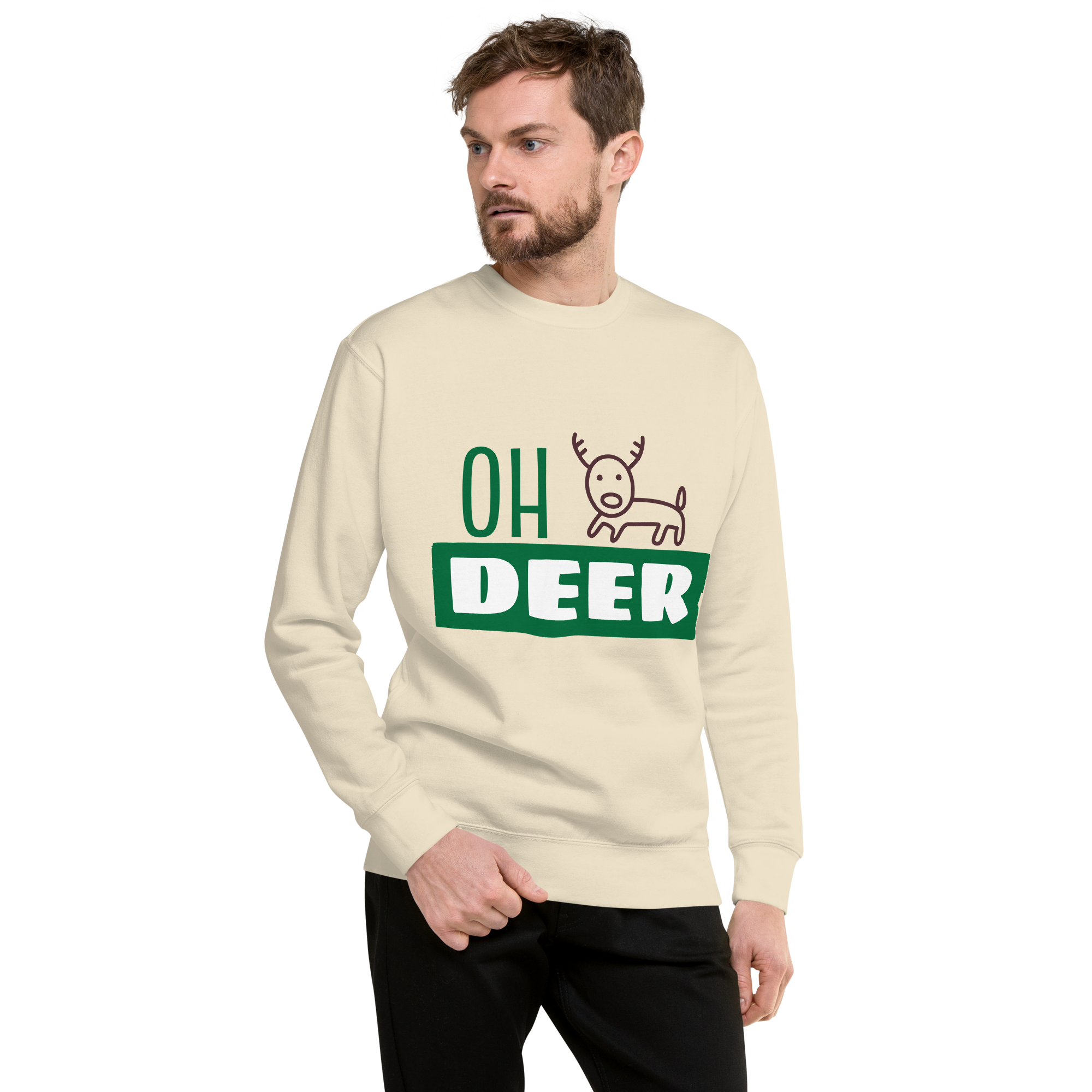 Unisex Deer Christmas Premium Printed Sweatshirt team-royal
