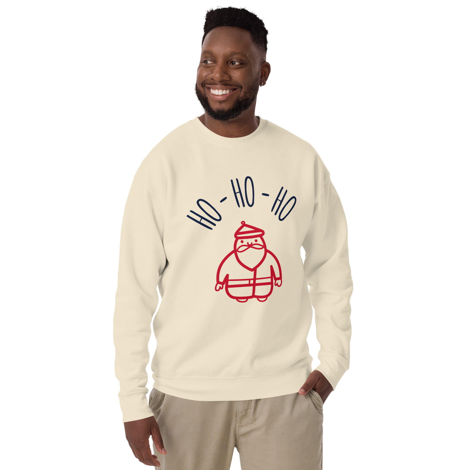 Unisex Christmas Premium Printed Sweatshirt bone