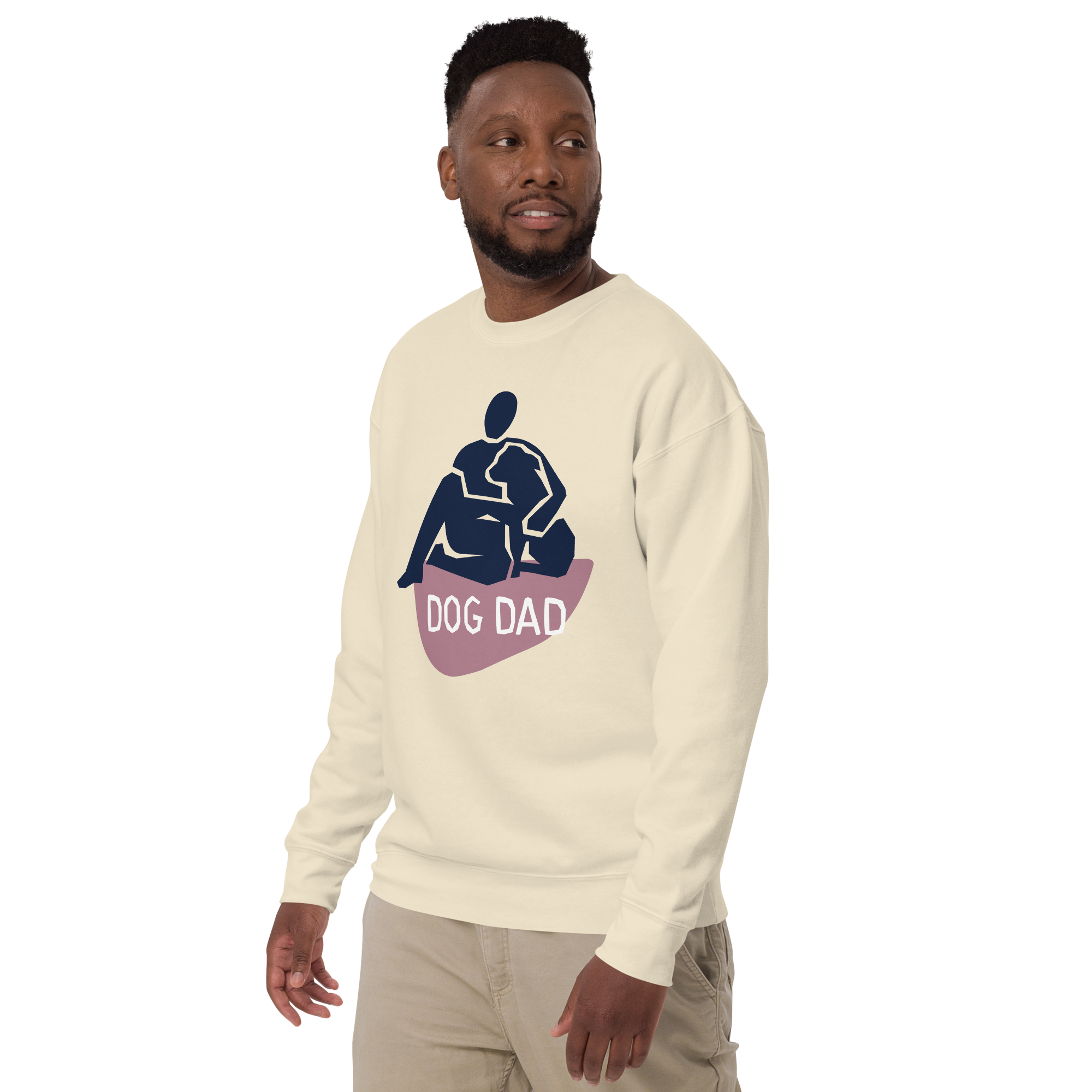 Unisex Dog Dad Graphic Premium Printed Sweatshirt forest-green