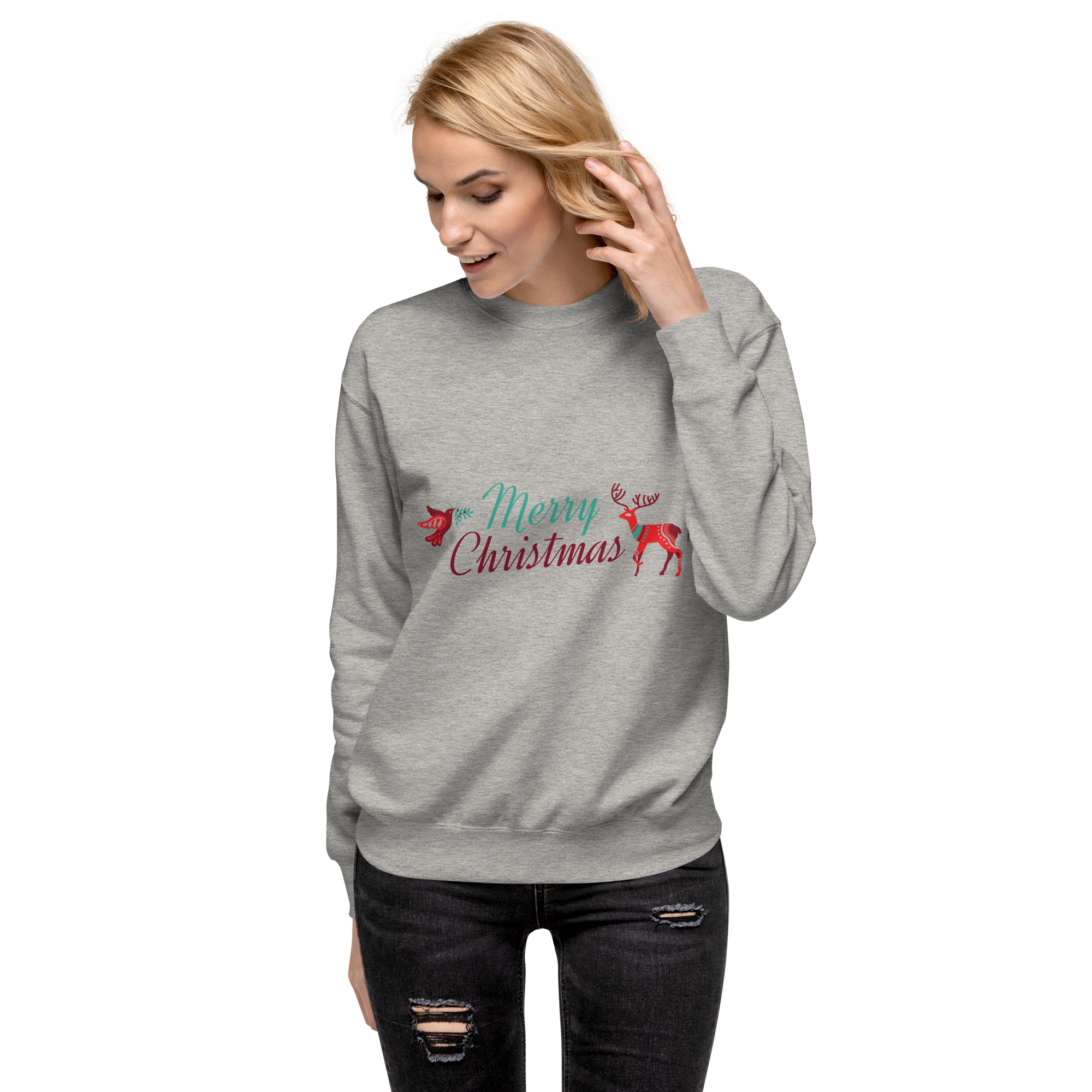 Unisex Deer Christmas Premium Printed Sweatshirt 1 